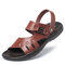 Men Open Toe Comfy Soft Sole Water Beach Casual Sandals - Brown