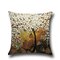1 PC 3D Vintage Dimensional Flower Cotton Linen Pillow Case Waist Cushion Cover Throw Pillow Cover Bags Home Car Decor - #9