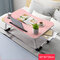 Adjustable Standing Office Desk Bed Small Table Folding Table Lazy Simple Desk Bedroom Laptop Table Seat - Pink
