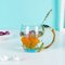 Эмалированная чашка Подарочная чашка Цветочная чашка Стеклянная эмалированная чайная кружка Кофейная чашка с ложкой - #2