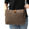 Canvas Casual Capacity Travel Storage Bag Shoulder Bag Crossbody Bags - Coffee
