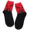 Women Cute Cartoon Cotton Socks Halloween Couples Middle Stockings - Red