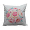 Estampa floral refrescante estilo americano Soft Capa de almofada curta de pelúcia Sofá doméstico Fronhas de escritório - #8