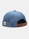 Унисекс, хлопок, однотонная, с буквами Палка, модная уличная трендовая шапка без полей, кепка Landlord Череп, кепка - синий