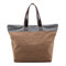 Women Canvas Hitcolor Tote Bag Casual Handbag Shoulder Bag - Gray