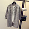 Bead Coat Long-sleeved Sweater Cardigan - Grey