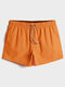 Mens All Over Geo Print Holiday Casual Beachwear Quick Drying Drawstring Board Shorts - Orange