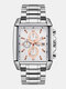 6 Colors Stainless Steel Men Casual Business Watch Decorative Calendar Luminous Pointer Quartz Watches - Silver
