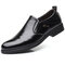 Large Size Men Leather Slip Resistant Business Formal Dress Shoes - Black 1