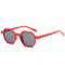 Womens Octagon Frame PC UV400 Sunglasses Exquisite Vogue Wild Modified Face Sunglasses - Red