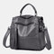 Women Multi-Carry Anti theft Tassel Multi-pocket Crossbody Bag Backpack - Gray