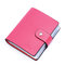 Unisex Genuine Leather Fashion 60 Card Slots Large Capacity Card Holder - Pink