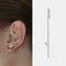 Copper Inlaid Zircon Plated Gold Puncture Earrings Surround Auricle Women Ear Clip - 05