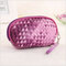 PU Waterproof Large Capacity Cosmetic Bag Multi-Function Ttravel Storage Bag - Purple
