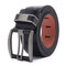 108CM Business Alloy Buckle Leather Belt Plain Adjustable Synthetic Leather Belt For Men - Black
