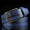 Men Antique Quality Synthetic Leather Belt Alloy Pin Buckle Belt Commerce Leisure Belt - Blue