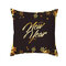 Golden Black Christmas Series Microfiber Cushion Cover Home Sofa Winter Soft Throw Pillow Case - #8