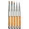 5 Pcs Steel Metal Crystal Rhinestones Nail Art Dotting Pen Brush Set  - Dark Brown