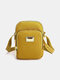 Women Fashion Nylon Waterproof Phone Bag Crossbody Bag - Dark Gold