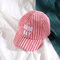 Women Thick Baseball Cap Corduroy Hat  Outdoor Curved Cap - Pink