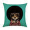 3D Cute Dog Pattern Linen Cotton Cushion Cover Home Car Sofa Office Cushion Cover Pillowcases - #16