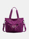 JOSEKO Women's Polyester Cotton Simple Large Capacity Oxford Tote Bag Crossbody Bag - Pink