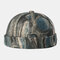 Men & Women Folk-custom Brimless Skull Cap Abstract Pattern Caps Soft Felt Customized Hats - Blue