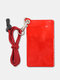Men PVC Candy Color Translucent Waterproof Card Holder Card Bag - Red