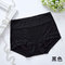 Modal Panties Solid Color Large Size High Waist Triangle Panties - Black