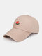 Unisex Cotton Rose Embroidery Fashion Sunshade Baseball Hat - Khaki