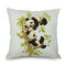 Watercolor Panda Printing Linen Cotton Cushion Cover Home Sofa Car Cushion Cover Pillowcases - #10