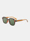 Unisex PC Full Oval Frame Sunshade UV Protection Polarized Vintage Fashion Sunglasses - #05