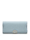 Women Artificial Leather Brief Large Capacity Long Purse Casual Elegant Fashion Wallet - Blue