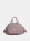 Women Fashion Nylon Waterproof Multi-Pockets Crossbody Bag Handbag - Purple