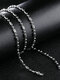 Trendy Simple Slub Chain Shape Titanium Steel Necklace - Silver