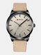 5 Colors Faux Leather Men Business Casual Normal Quartz Watches - #04