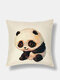 1 PC Linen Panda Winter Olympics Beijing 2022 Decoration In Bedroom Living Room Sofa Cushion Cover Throw Pillow Cover Pillowcase - #07