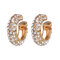 Vintage Rhinestone Earrings Type C Alloy Ear Drop Bohemian Jewelry for Women - White