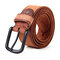 Retro Belt Genuine Leather Men's Belt Casual Frosted Waistband Waist Strap Pin - Brown