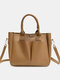 Women Large Capacity Multi-pocket Handbag Crossbody Bag - Brown