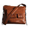 Men Casual Handbag Multifunction Backpack Solid Crossbody Bag - Brown