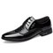 Men Classic Black Lace Up Business Casual Formal Dress Shoes - Black