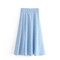 Single Spanish Za Women's Season New Small Fresh Flower Print Skirt - Sky Blue
