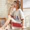 Season New Cotton Pajamas Women Can Wear Short-sleeved Home Clothes Casual Cute Long Dress - Photo Color