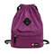 Women Men Nylon Casual Waterproof Shoulder Bag Backpack  - Purple