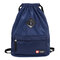 Women Men Nylon Casual Waterproof Shoulder Bag Backpack  - Dark Blue