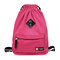 Women Men Nylon Casual Waterproof Shoulder Bag Backpack  - Rose Red