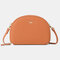 Women Double Zipper 6.5 Inch Phone Bag Crossbody Bag Shoulder Bag - Brown