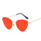 Women Thin Metal Frame Heart-Shaped Sunglasses Casual Outdoor Anti-UV400 Sunglasses - #7