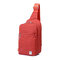 Women Nylon Solid Chest Bag Casual Sport Crossbody Bag - Red